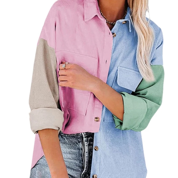 Tops - 👕SOLD Corduroy Lightweight Oversized Women's Shirt Jacket